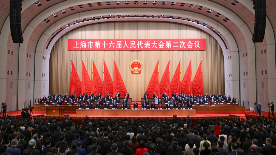 昨天，上海市十六屆人大二次會(huì)議在世博中心開幕。.jpeg