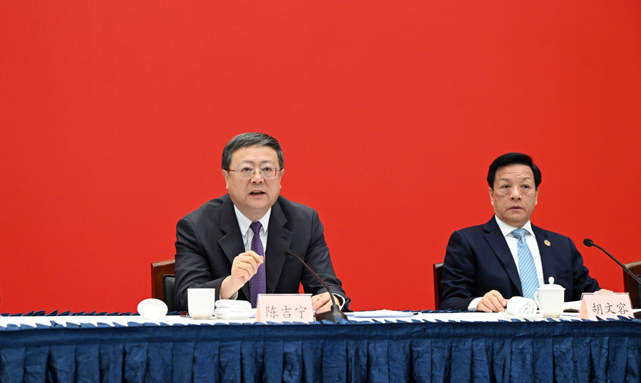 昨天，市委書記陳吉寧參加市政協(xié)十四屆三次會議專題會議。 陳正寶 攝  .jpg
