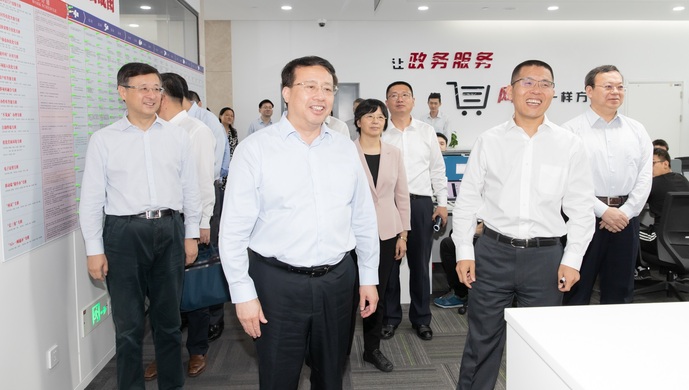 2020年7月2日，市委副書記、代市長龔正調(diào)研“一網(wǎng)通辦”“一網(wǎng)統(tǒng)管”工作。