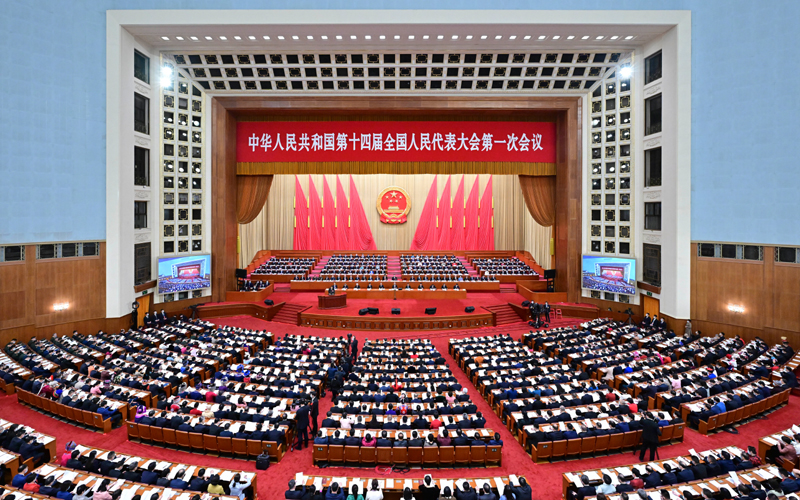 3月5日，第十四屆全國(guó)人民代表大會(huì)第一次會(huì)議在北京人民大會(huì)堂開幕。.jpg