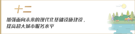 加強(qiáng)面向未來的現(xiàn)代化基礎(chǔ)設(shè)施建設(shè)，提高超大城市服務(wù)水平